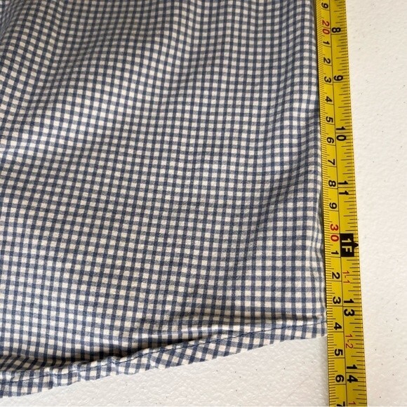 Duck Head Woman Gingham Plaid Check Blue Cream Long Sleeve Button Front Shirt 2X - Picture 9 of 11